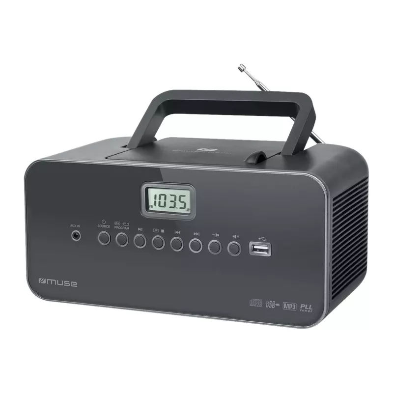 Leitor de CD Muse M-28 DG leitor de CD portátil preto