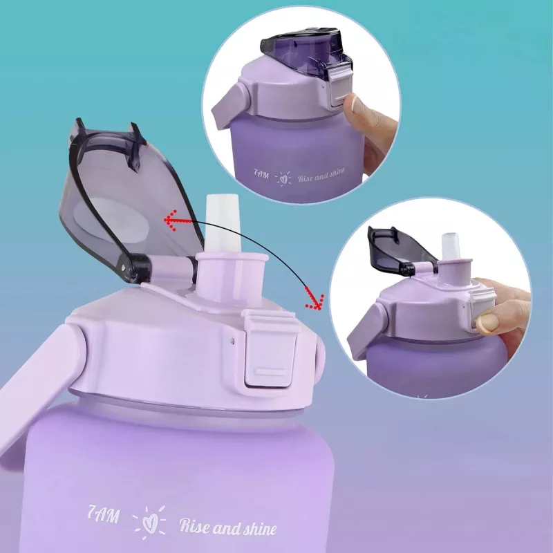 Garrafa motivacional Extralink, garrafa de água, 2000 ml, roxo-azul, BUT-992