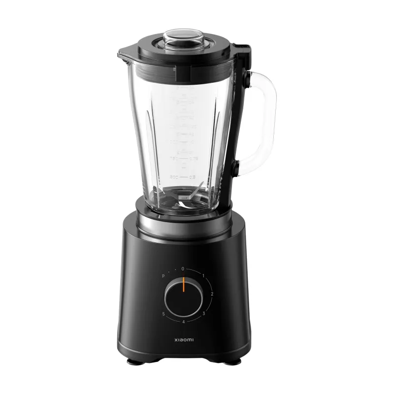 Batedeira Xiaomi BHR8936EU — 600 W, taça 1,75 L, 5 velocidades, botão rotativo, lâminas de aço inoxidável, preto