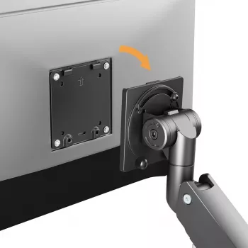 Suporte de monitor de braço duplo Maclean MC-968 com mola a gás 17-57 27 kg carga pesada estável totalmente articulado suporte VESA máx. 200x200