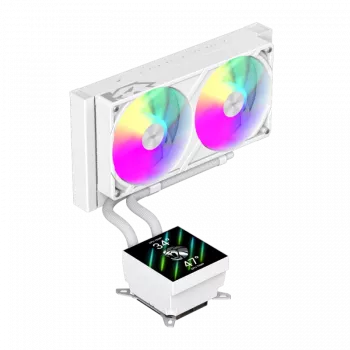 Refrigeração líquida para CPU Gamemax | GLACIER 240 LCD WH | Intel, AMD