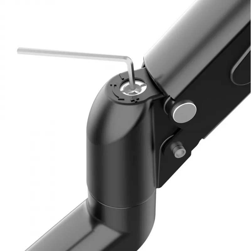 Suporte para monitor Maclean MC-860N, com mola a gás, 13-27, 8 kg, Preto