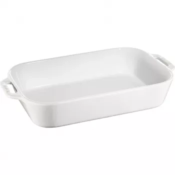 Prato retangular Staub 40511-151 4,5 l – branco, capacidade 4,5 L
