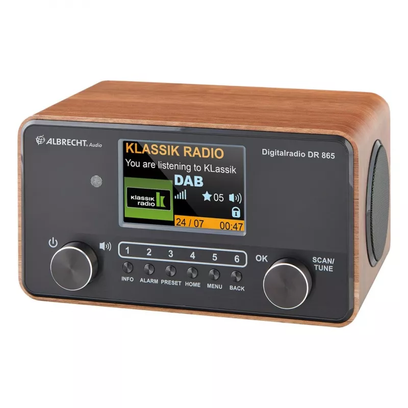 Rádio digital Albrecht DR 865 Senior (embalagem aberta)