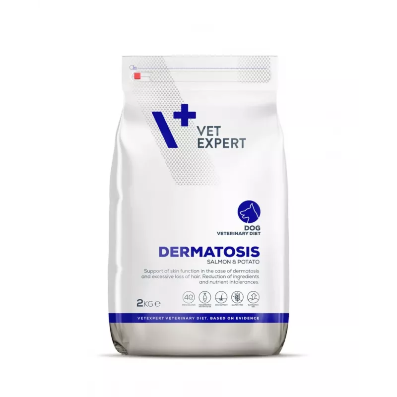 VET EXPERT Veterinary Diet Dermatosis Cão Salmão e Batata - Alimento seco para cães - 2 kg