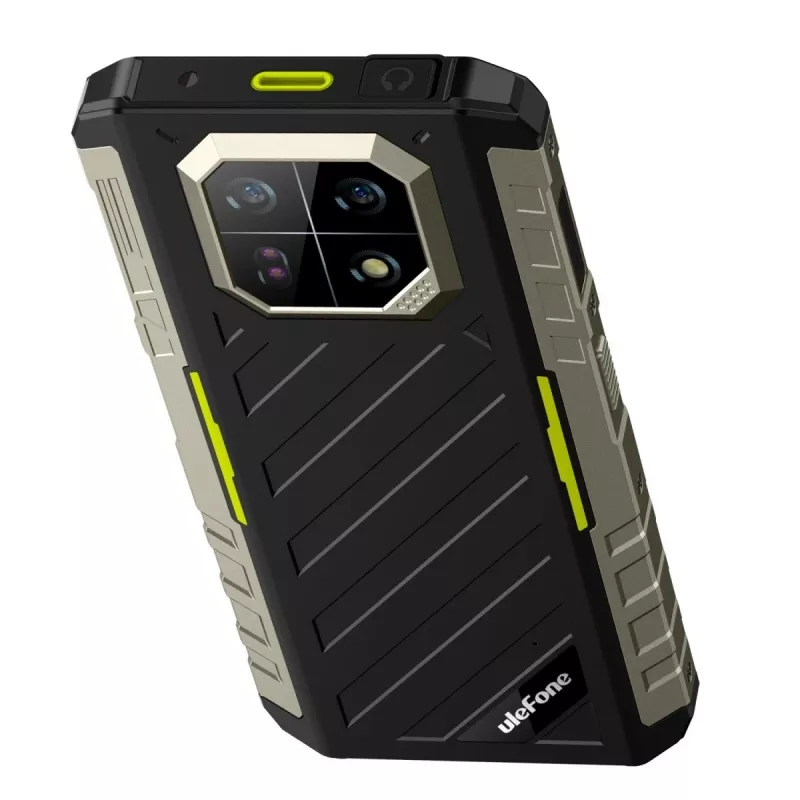 Smartphone robusto UleFone Armor 22 4G, 9 GB RAM, 128 GB armazenamento, IP69K, verde