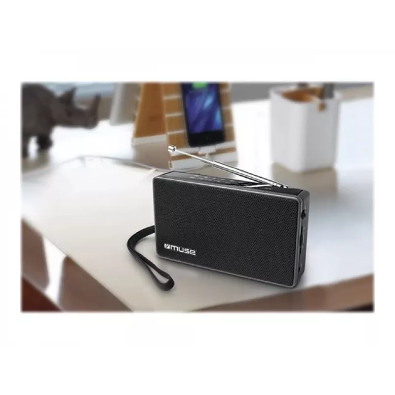 Muse | M-030R | rádio de bolso 2 bandas | preto