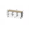 Aparador Cama LOTTA 150 3D branco + carvalho sonoma