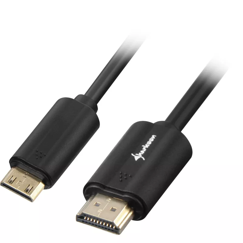 Cabo adaptador ficha HDMI > ficha Mini-HDMI (preto, 3 metros, HDMI 4K)