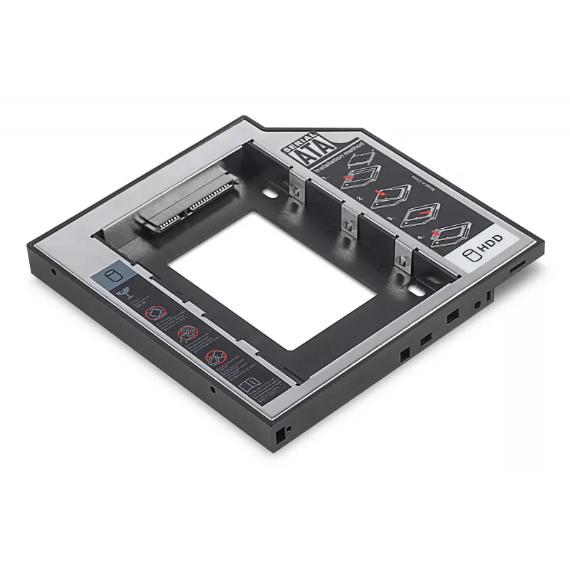 Moldura de montagem SSD / HDD CD / DVD / Blu-ray SATA para SATA III 12,7 mm