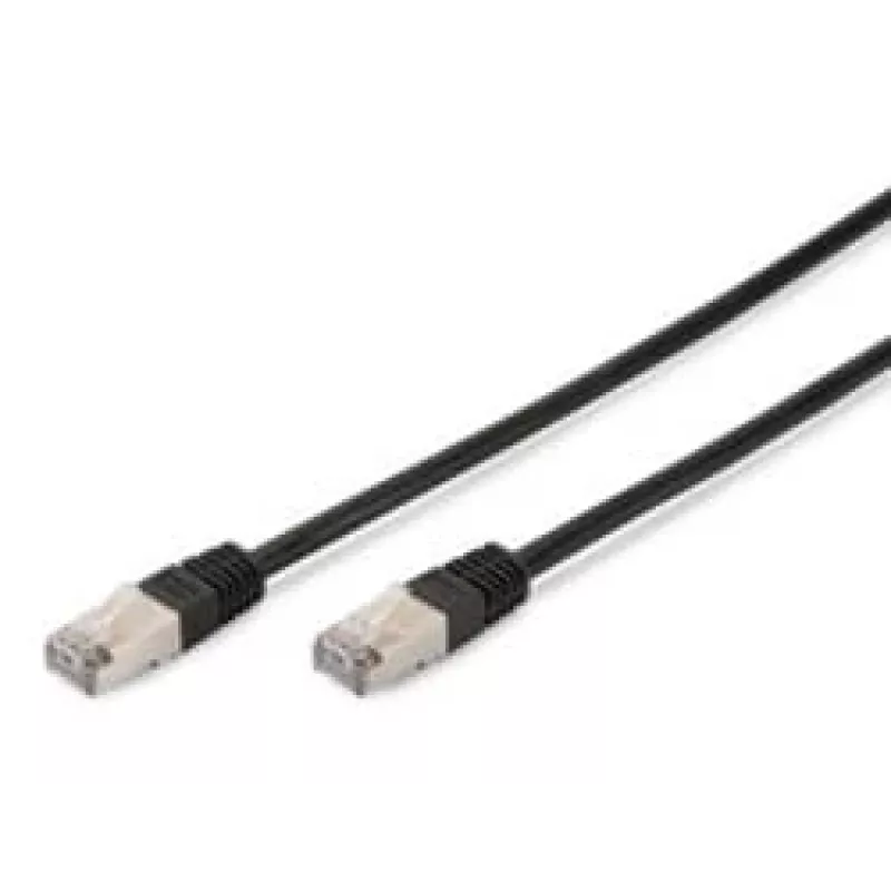 Cabo de rede Digitus CAT 5e SF/UTP cabo de ligação preto 3m