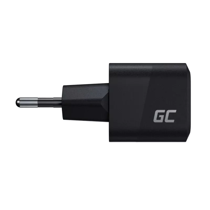 Carregador para dispositivos móveis Green Cell CHARGC06, USB-C 33W, Quick Charge 3.0, entrada AC 100–240V, preto