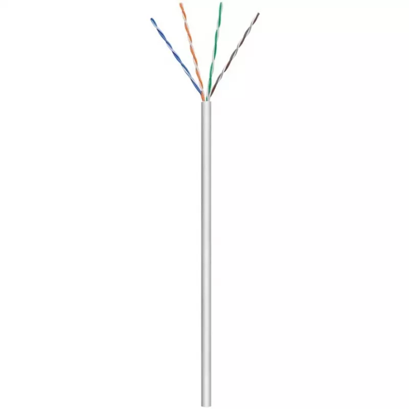 Wentronic Goobay cabo de rede CAT 6, U/UTP, cinzento, 100 m - CCA, AWG 24/7 (fio), PVC (93884)