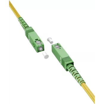 Goobay 59641 Cabo de fibra ótica 10 m SC/APC FTTH OS2 amarelo (59642)