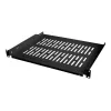 Prateleira para rack LogiLink preto, RAL 9005 1U 48,3 cm (19 polegadas)