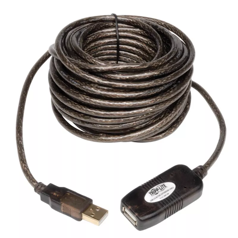 Tripp Eaton Tripp Lite Série 10M cabo repetidor de extensão ativa USB 2.0 Hi-Speed USB-A M/F 33' 33ft 10 metros - cabo de extensão USB - USB (M)