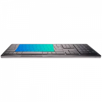 Teclado sem fios CLEVETURA CLVX 1 Touch-On-Keys AI, layout ANSI US Windows, interruptores scissor, caixa de alumínio, RGB interativo