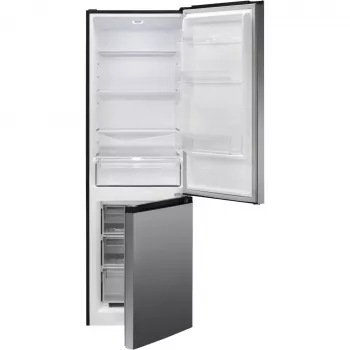 Frigorífico independente BOMANN KG 7357, 315 L total (219 L de refrigeração, 96 L de congelação), aço inoxidável, iluminação LED, 40 dB