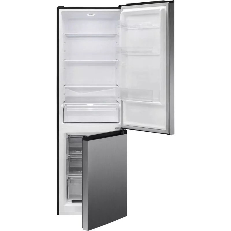 Frigorífico independente BOMANN KG 7357, 315 L total (219 L de refrigeração, 96 L de congelação), aço inoxidável, iluminação LED, 40 dB