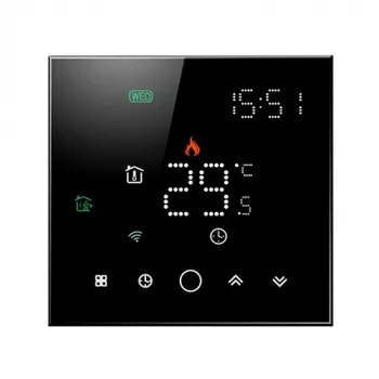 TUYA termostato WiFi programável, preto