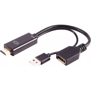 Adaptador HDMI A conector fêmea para DisplayPort conector macho ShiverPeaks BS10-01012 4K 60Hz 20cm