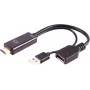 Adaptador HDMI A conector fêmea para DisplayPort conector macho ShiverPeaks BS10-01012 4K 60Hz 20cm