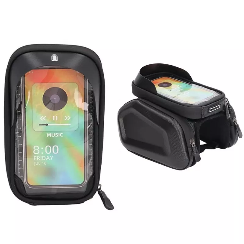 Extralink Bolsa de bicicleta, bolsa de quadro impermeável com capa para telemóvel