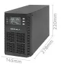 UPS Qoltec fonte de alimentação ininterrupta | 1kVA | 1000W | fator de potência 1,0 | LCD | EPO | USB | Online