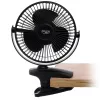 Ventilador de mesa com clipe recarregável Adler | AD 7342 | Ventilador de mesa | Preto | Diâmetro 15,5 cm | Número de velocidades 3 | Oscilação | 5 W