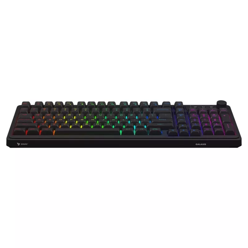 Teclado gaming Savio Galaxis USB QWERTY US inglês preto