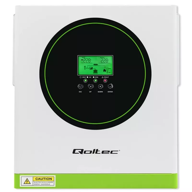 Inversor solar off-grid QOLTEC 3500W modelo 53864 para sistemas fotovoltaicos autónomos