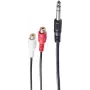 Cabo de áudio ShiverPeaks BS30461 0,2 m 6,35 mm 2xRCA preto vermelho branco