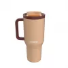 Copo térmico com palhinha telescópica Kambukka Rio Tumbler 950 ml Almond Dream