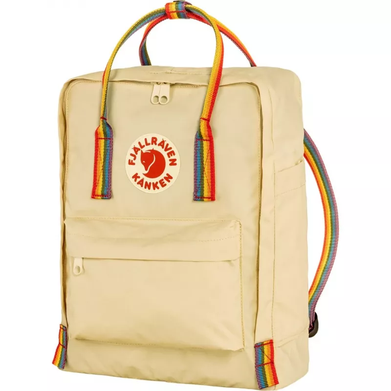 Mochila Fjällräven Kanken Rainbow mochila de lazer Oak vinylon