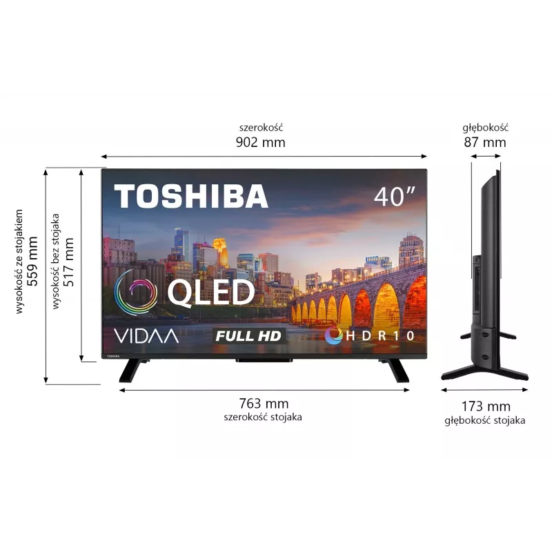 TV QLED 40 polegadas 40QV2F63DG