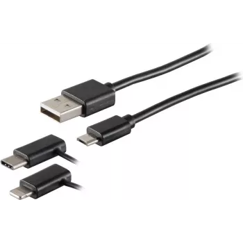 Cabo USB S/CONN 14-15035 USB 2.0 2 m Preto
