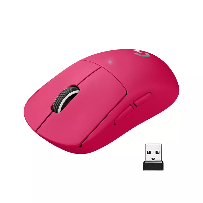Rato Logitech PRO X SUPERLIGHT sem fios magenta (910-005957)