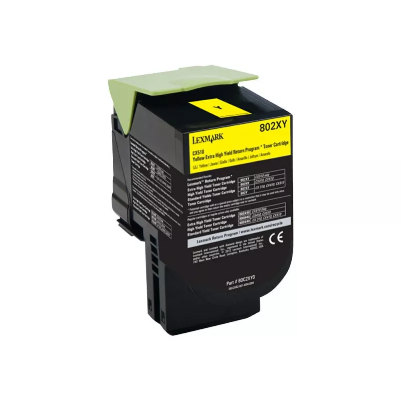 Lexmark 802XY (80C2XY0) cartucho de toner, amarelo, 4000 páginas