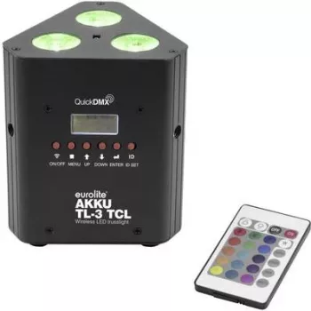 EUROLITE 41700501 luminária de efeitos LED com 3 LEDs para iluminação de palco e festa