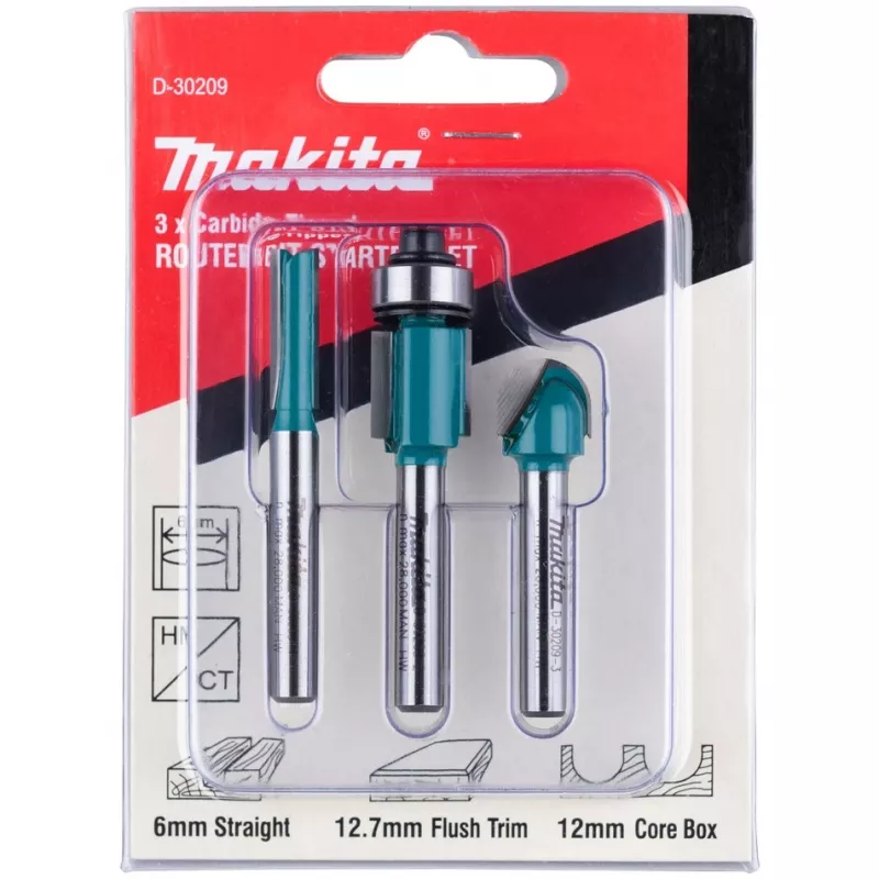 Conjunto de fresas Makita - 3 peças - para Makita DRT50Z