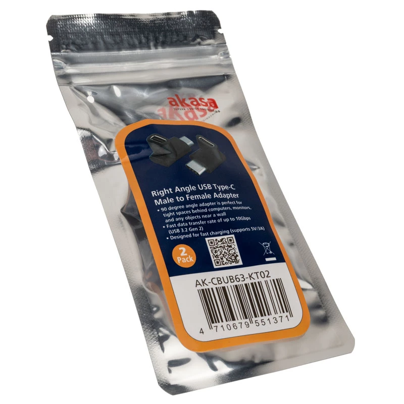 Adaptador de cabo USB Type-C Akasa AK-CBUB63-KT02