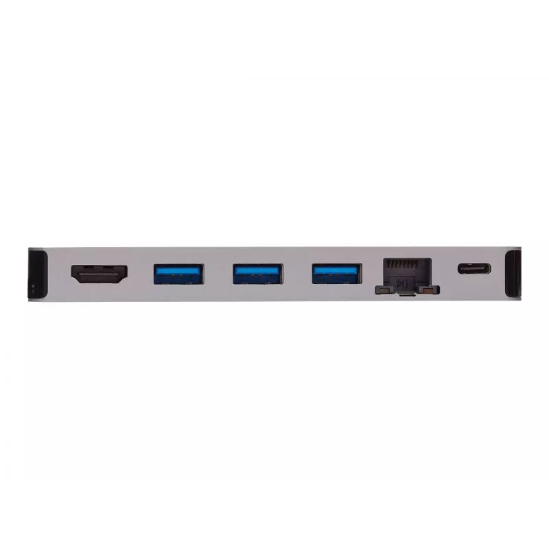 Dock USB-C - 4K HDMI, USB 3.2 Gen 1, hub USB-A, GbE, cartão de memória, carregamento PD 100W, cabo removível U442-DOCK5D-GY