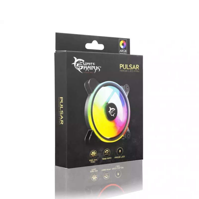 Ventoinha para caixa de computador White Shark Pulsar 12 cm preto