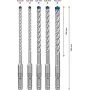 Bosch Expert 7x SDS-plus Conjunto de brocas para martelo, 5 unid., 6/8/10 mm