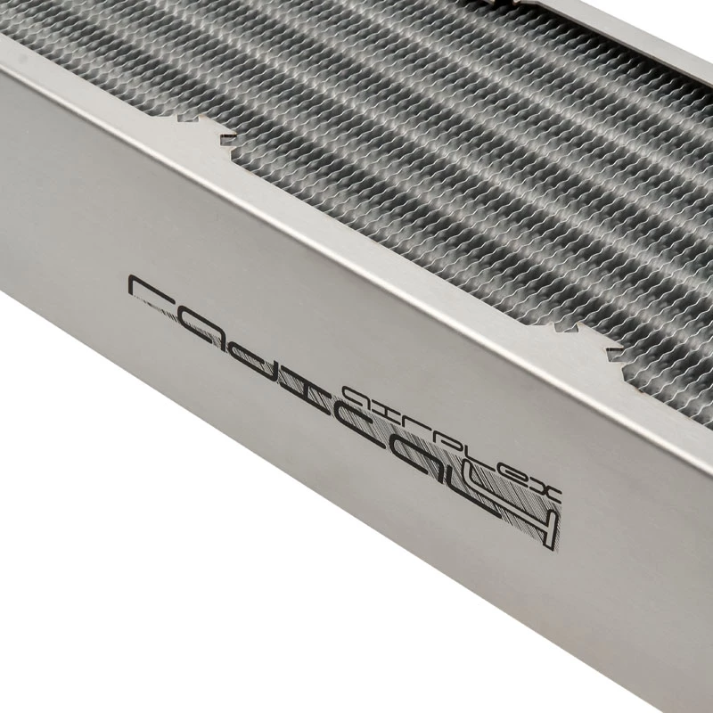 Radiador Aqua-Computer airplex radical 4/360 — alumínio/cobre/aço inoxidável, 400×140×73 mm