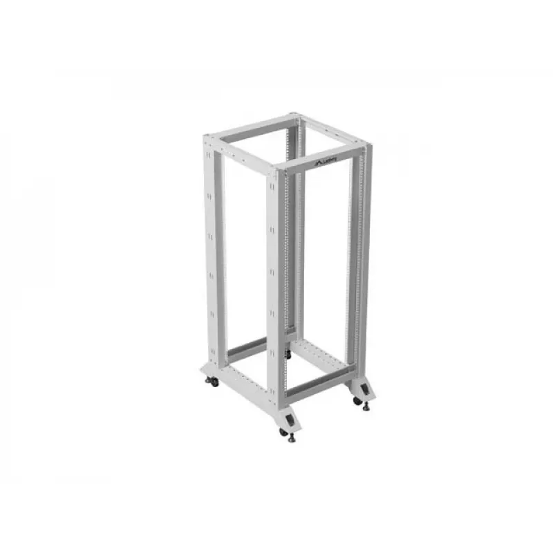 Rack aberto LANBERG 19 polegadas 27U 600x800 mm cinzento, rack de servidor open-frame 27U