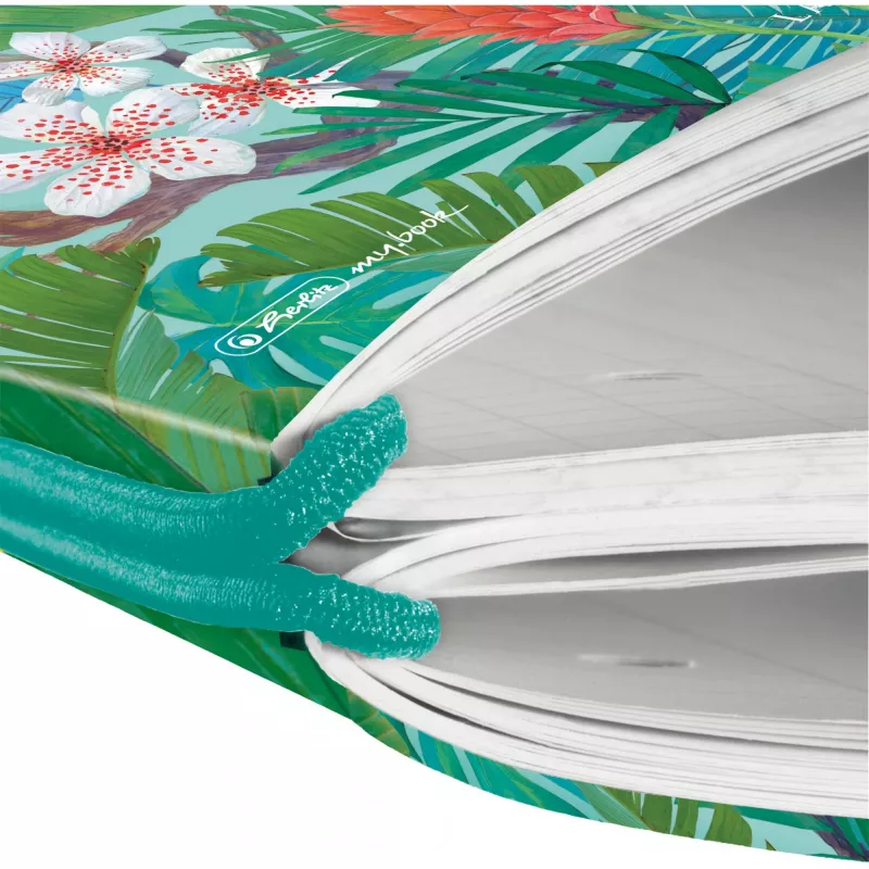 Caderno Herlitz Ladylike Jungle A4 80 folhas verde multicolor