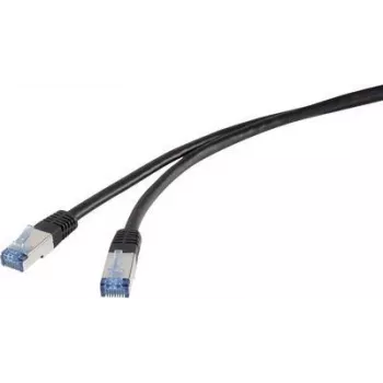 Cabo de rede Renkforce RF-4673686 preto 1 m Cat6a S/FTP (S-STP) (RF-4673686)