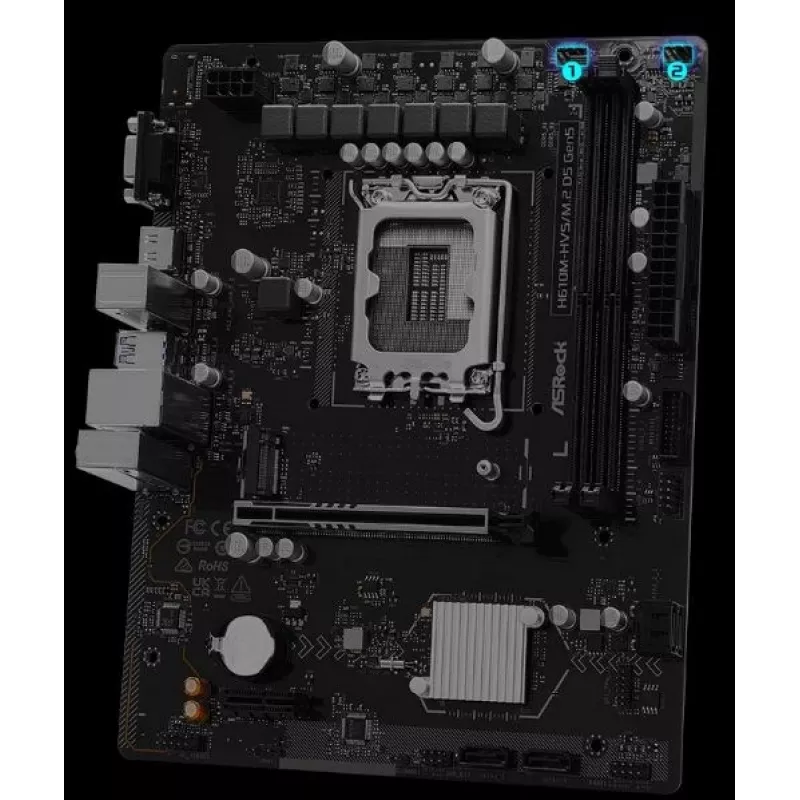 Placa-mãe ASRock H610M-HVS/M.2 D5 GEN5 – LGA1700, DDR5, PCIe 5.0, mATX