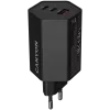 Carregador CANYON HEXAGON 65 GaN 65W 2xPD 1xQC UE preto (CND-CHAHEX65B)